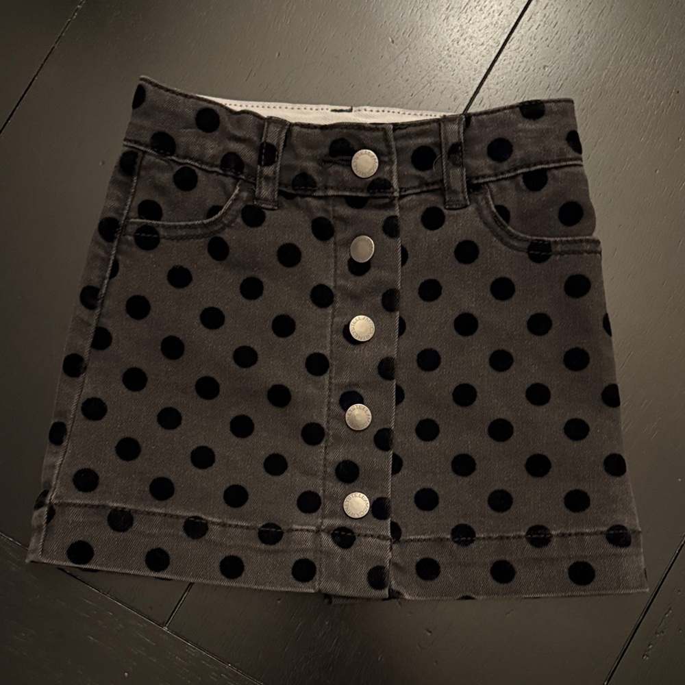 Stella McCartney Kids Charcoal Polka Dot Skirt